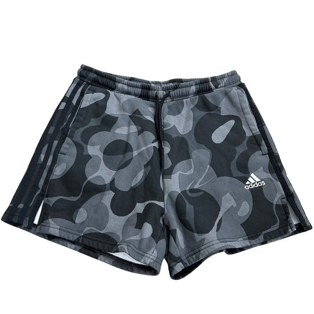 Adidas Athletic Sweatshirt Shorts Size Small Fleece Lined Pull On